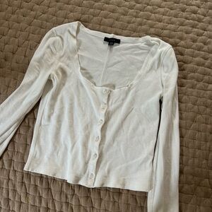 J Crew Longsleeve ribbed button up